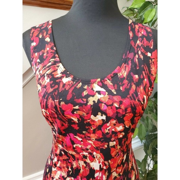 Kim Rogers Women Multicolor Polyester Sleeveless Scoop Neck Knee Length Dress PM - Picture 5 of 10